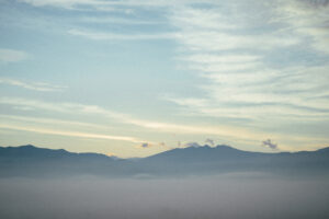朝焼けの山辺町