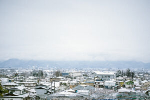 山辺町の雪景色